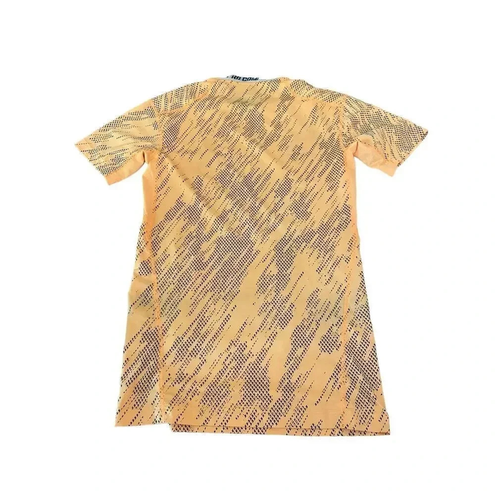Nike Pro Combat Men's Yellow Short Sleeve Crew Neck Dri-Fit T-Shirt Size Large